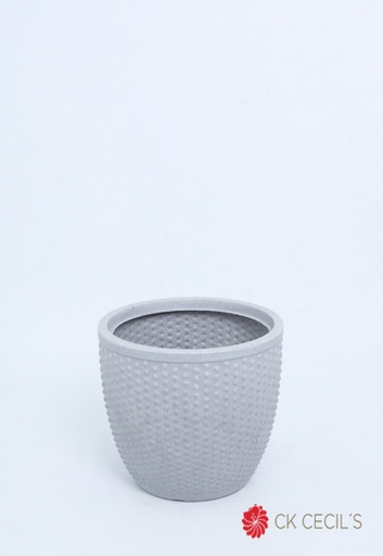 [4130438] MACETA ROTOMOLDEADA UV CETA PERLA 27.5 X 25 CM CARRARA -GRIS