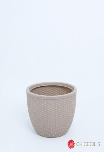 [4130439] MACETA ROTOMOLDEADA UV  PERLA 27.5 X 25 CM CALIZA