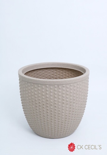 [4130445] MACETA ROTOMOLDEADA UV  PERLA 38 X 35 CM CALIZA