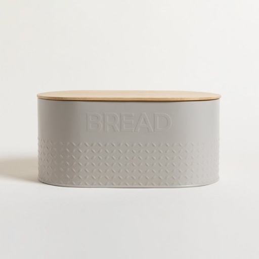 [4113964] LATA OVAL TAPA BAMBOO GREY BREAD 34X19X15 CM
