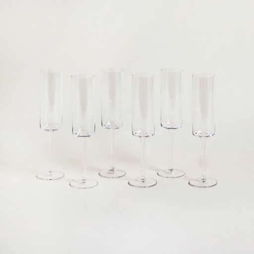 [4113999] SET X 6 COPAS DE CHAMPAGNE LISAS 250 ML