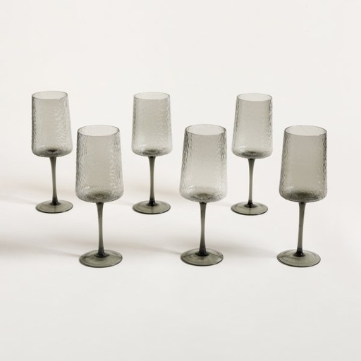 [4114000] SET X 6 COPAS MARTILLÉ GREY 600 ML