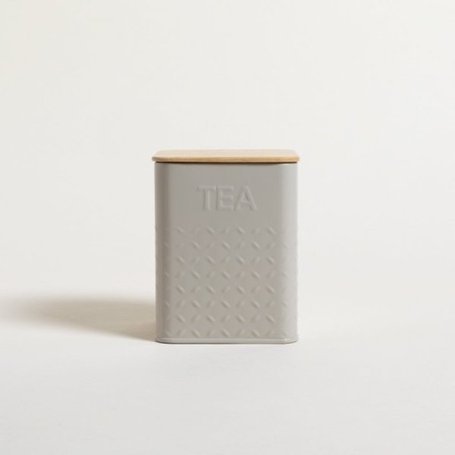 [4114006] LATA CUADRADA TAPA BAMBOO GREY TEA 11,5X14,5 CM