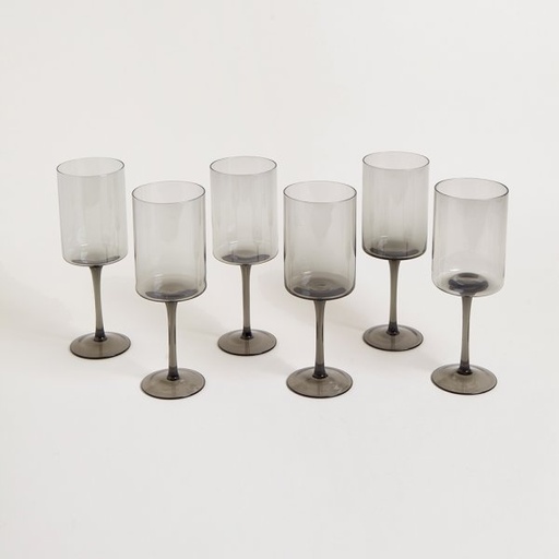 [4114007] SET X 6 COPAS LISAS GREY 500 ML