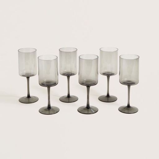 [4114008] SET X 6 COPAS LISAS GREY 420 ML