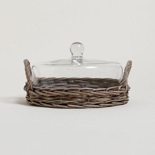 [4114023] CAMPANA DE VIDRIO CON BASE SALIX 29 CM