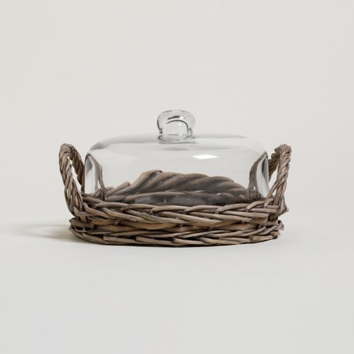 [4114024] CAMPANA DE VIDRIO CON BASE SALIX 23 CM