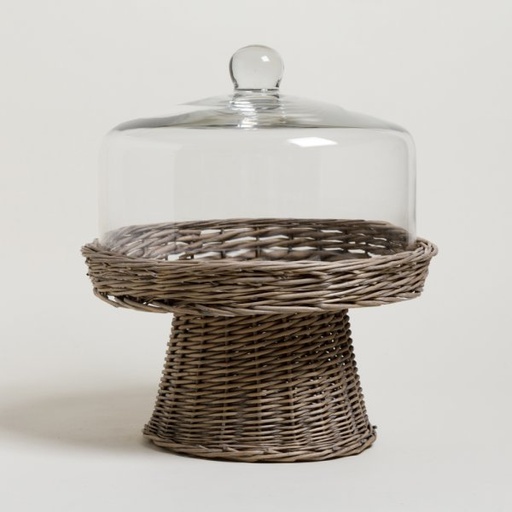 [4114025] CAMPANA DE VIDRIO CON PIE SALIX 35 CM