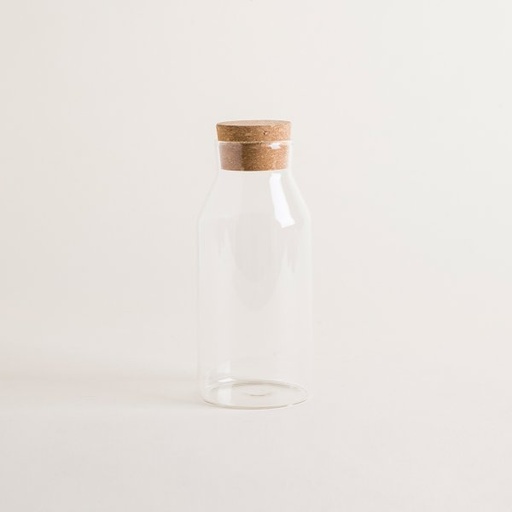 [4114066] BOTELLA DE BOROSILICATO CON TAPA DE CORCHO 900 ML