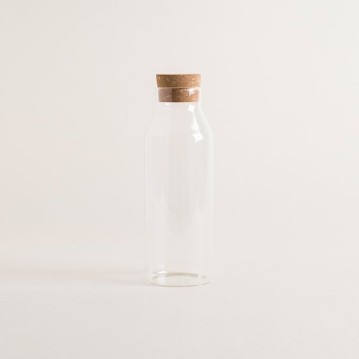 [4114067] BOTELLA DE BOROSILICATO CON TAPA DE CORCHO 1200 ML