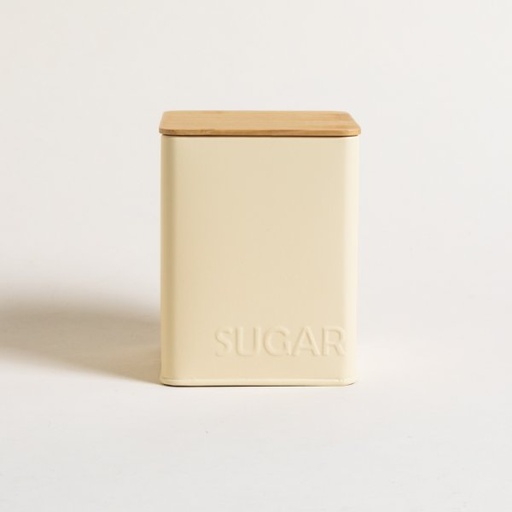 [4114072] LATA CUADRADA TAPA BAMBOO SUGAR 11X11X14 CM