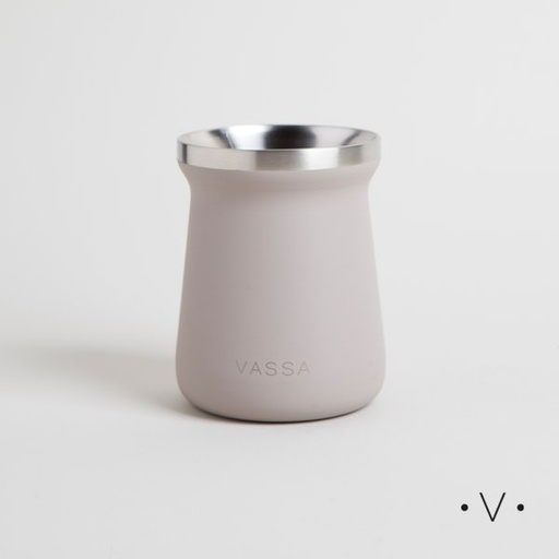 [4114104] MATE DE ACERO INOXIDABLE GRIS 250 ML VASSA HOME