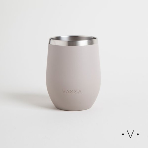 [4114107] MATE DE ACERO INOXIDABLE GRIS 350ML VASSA HOME