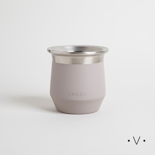 [4114110] MATE DE ACERO INOXIDABLE GRIS 230 ML VASSA HOME