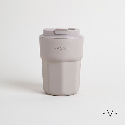 [4114113] VASO TERMICO DE ACERO INOXIDABLE GRIS 350ML VASSA HOME