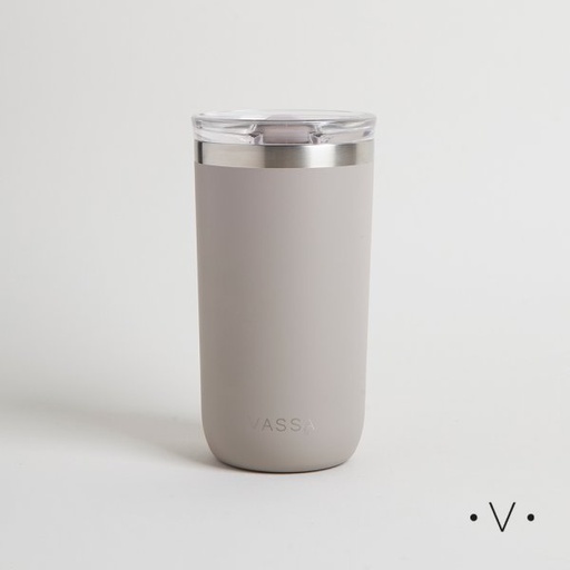 [4114116] VASO TERMICO DE ACERO INOXIDABLE GRIS 470ML VASSA HOME
