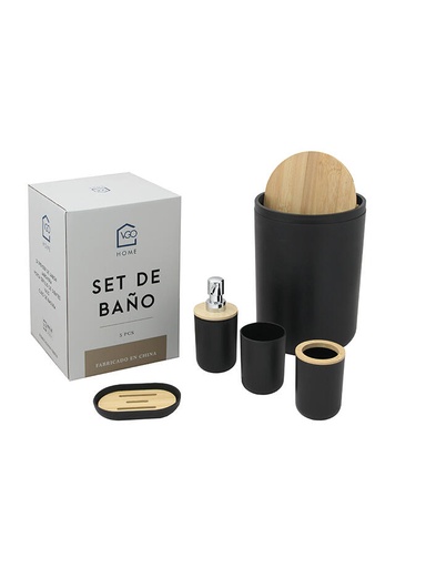 [141981] SET DE BAÑO 5 PCS COLORES SURTIDOS BA3002