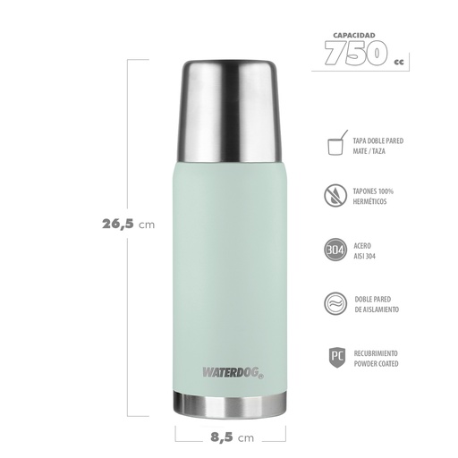 [401157] TERMO WATERDOG OBUS 750 ML VERDE PARAISO