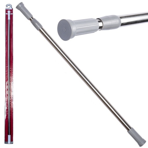 [140160] BARRAL PARA CORTINA EXTENSIBLE 140CM A 260CM. ACERO INOX