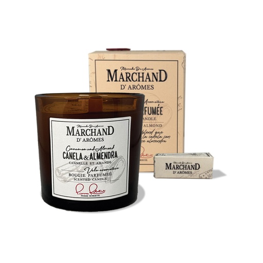 [130481] VELA AROMÁTICA MARCHAND D AROMES CANELA Y ALMENDRA 220 G