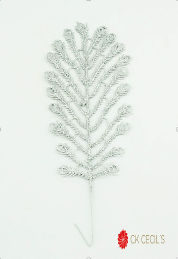 [277651] PEACOCK PICK 32 CM. SILVER