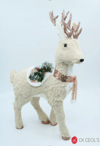 [277607] CIERVO PARADO 36 X 50 CM. BEIGE