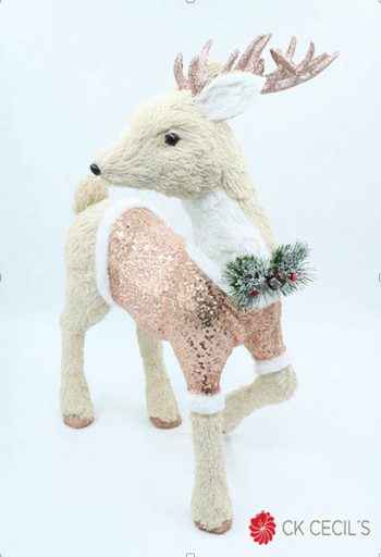 [277602] CIERVO PARADO 37 X 60 CM. BEIGE