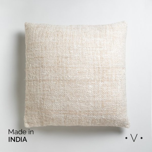 [4114626] ALMOHADÓN CUADRADO KODRA BEIGE 60X60 CM VASSA HOME