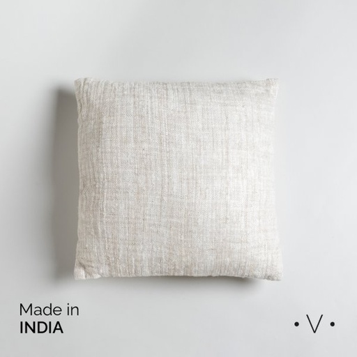 [4114633] ALMOHADÓN CUADRADO DE ALGODON Y LINO KODRA GREY 40X40 CM VASSA HOME