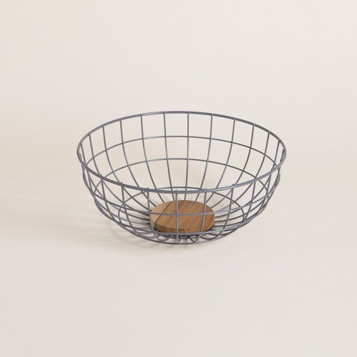 [4114206] CANASTO ORGANIZADOR BIARRITZ GREY 11X28 CM