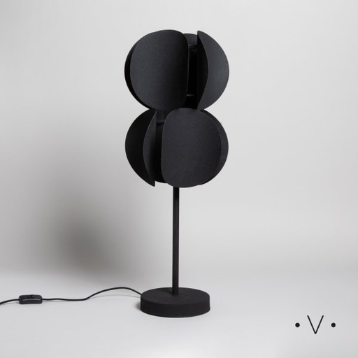 [4114672] LÁMPARA DE PIE MUTTON BLACK 41X23,5 CM VASSA HOME