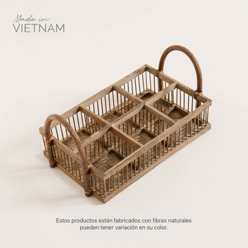 [4114229] ORGANIZADOR 6 DIVISIONES HANOI 28X18X7CM