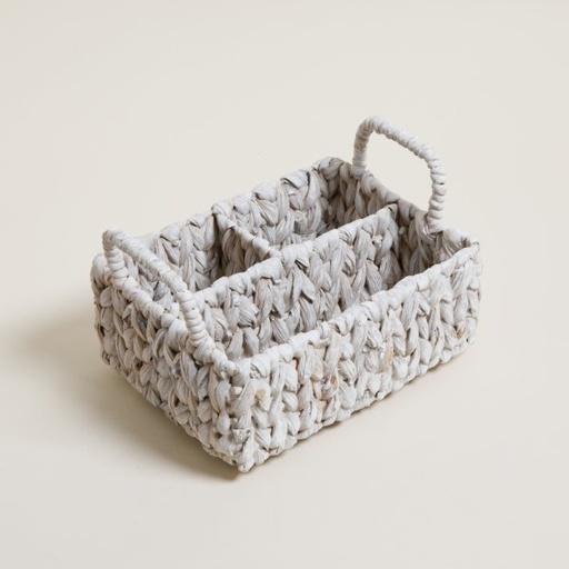 [4114232] ORGANIZADOR RECTANGULAR BANGKOK WHITE 27 X 20 X 15 CM