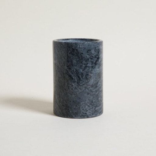[4114199] PORTA UTENSILIOS ANDHRA DE MARMOL NEGRO 16X11 CM
