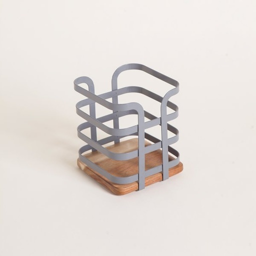 [4114214] PORTA UTENSILIOS BAYONA GREY 13,5X12 CM