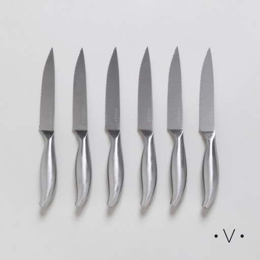 [4114248] SET X 6 CUCHILLOS PARA CARNE 23 CM VASSA HOME