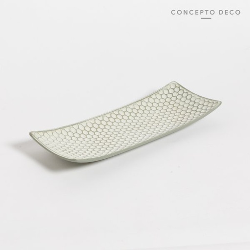 [1651028] BANDEJA SANTORINI 34X13CM VERDE CLARO