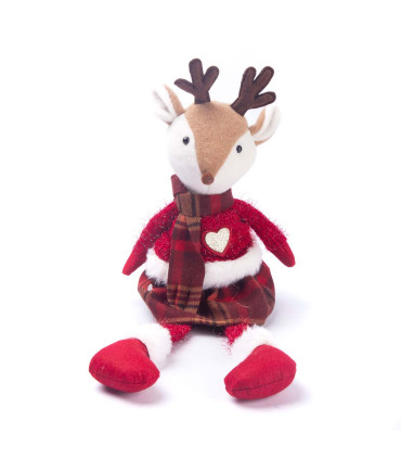 [131510] ADORNO DE RENO CON FALDA 50 CM ALPARAMIS