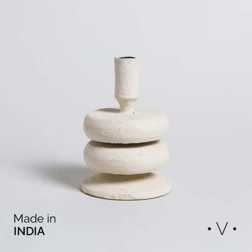 [4114849] PORTAVELA DOBLE GOLA ALTO ODISHA 17,5X12 CM VASSA HOME