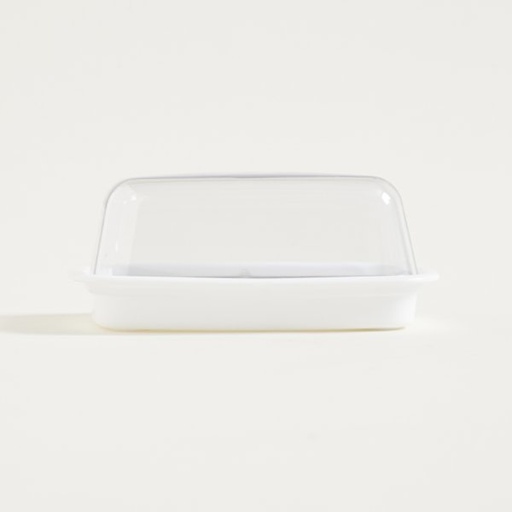 [4115000] MANTEQUERA BASE DE PLASTICO BLANCO Y TAPA DE ACRIL