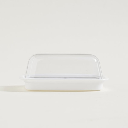 [4115001] MANTEQUERA BASE DE PLASTICO BLANCO Y TAPA DE ACRIL