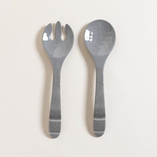 [4111422] SET DE TENEDOR Y CUCHARA DE MELAMINA GIZA 32 CM