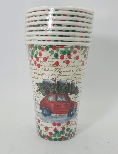 [131790] GLK VASO POLIPAPEL 12 OZ FAN NAV AUTO X 8