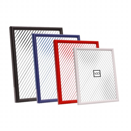 [141173] PORTARETRATO CON MARCO BOMBE FINO DE PLASTICO 30 X 40 COLORES AZUL - BLANCO - NEGRO - ROJO BDA.85