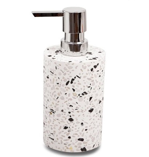 [1650400] DISPENSER TERRAZO CILIND BLANCO