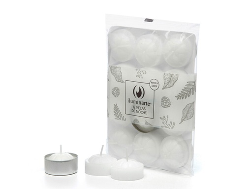 [1931] VELA DE NOCHE ILUMINARTE X 12 BLANCA ILUMINARTE