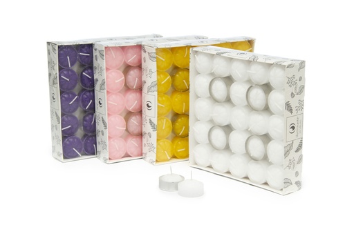 [1932] VELAS DE NOCHE ILUMINARTE X 50 BLANCA EN CAJA 4 CHAPITAS ILUMINARTE