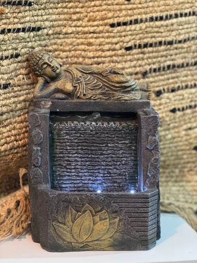 [193219] FUENTE BUDA RECOSTADO CON LUZ 26 CM ILUMINARTE