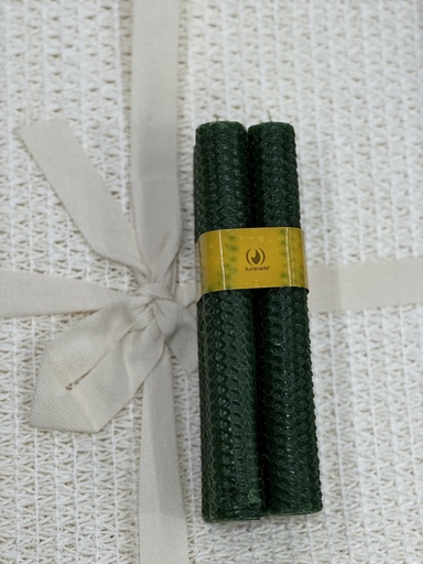 [193424] OFERTA VELA CIRIOS NAVIDENOS X 4 20 CM X 2,5 CM VERDE