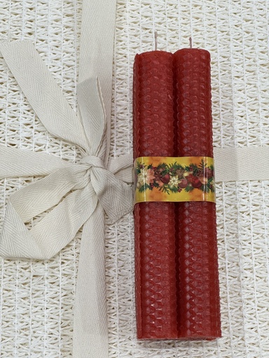 [193425] OFERTA VELAS CIRIOS NAVIDENOS X 4 20 CM X 2,5 CM ROJO
